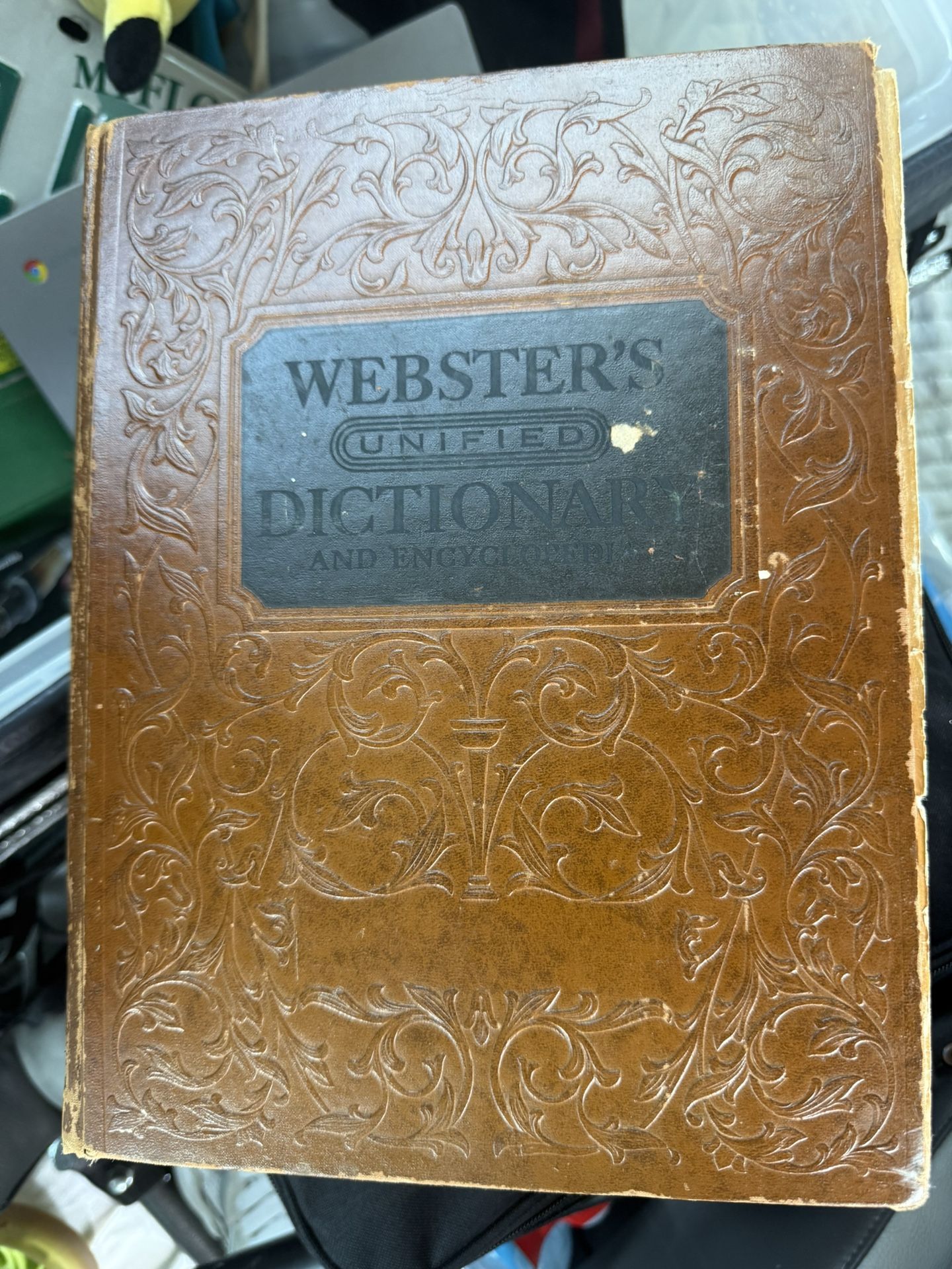 OLD VTG 1959 WEBSTER'S UNIFIED DICTIONARY & ENCYCLOPEDIA BOOK HARDCOVER