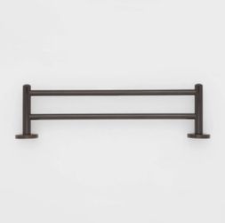Threshold Double Towel Bar Oil Rubbed Bronze 20 IN' Bathroom Towel Bar