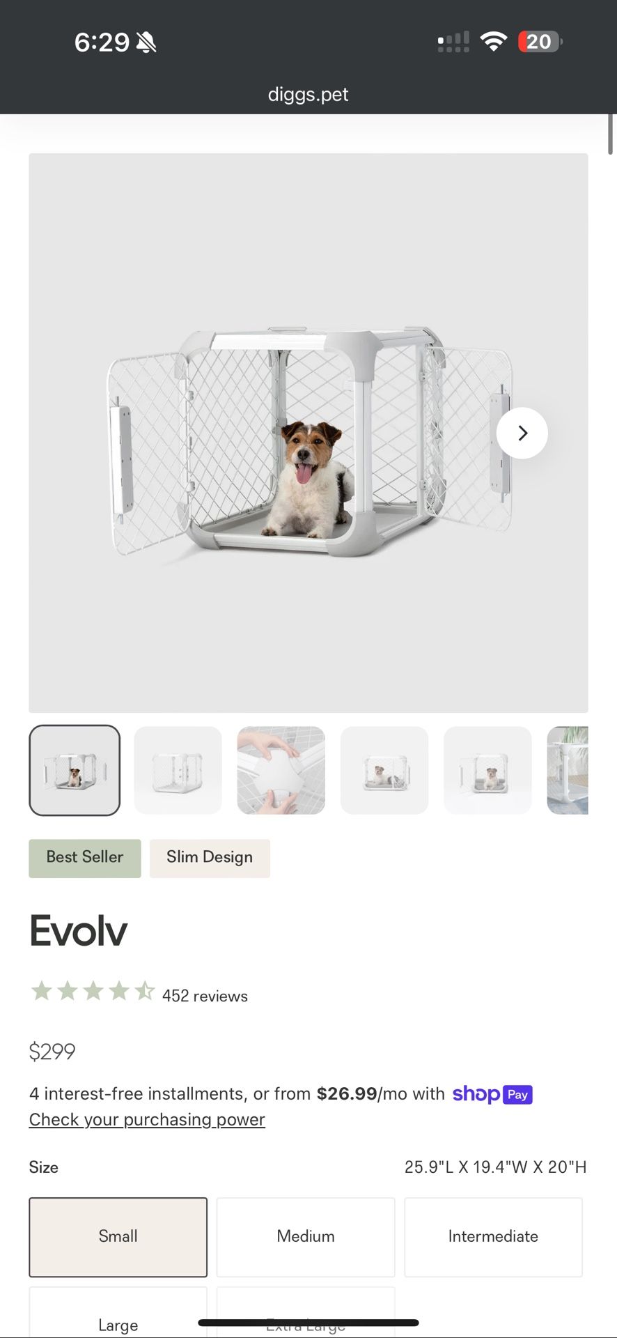 Evolv Diggs Small Crate 