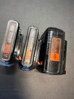 BLACK AND DECKER 3 BATTERIES.40 Volt, 20VOLT,20 volt.