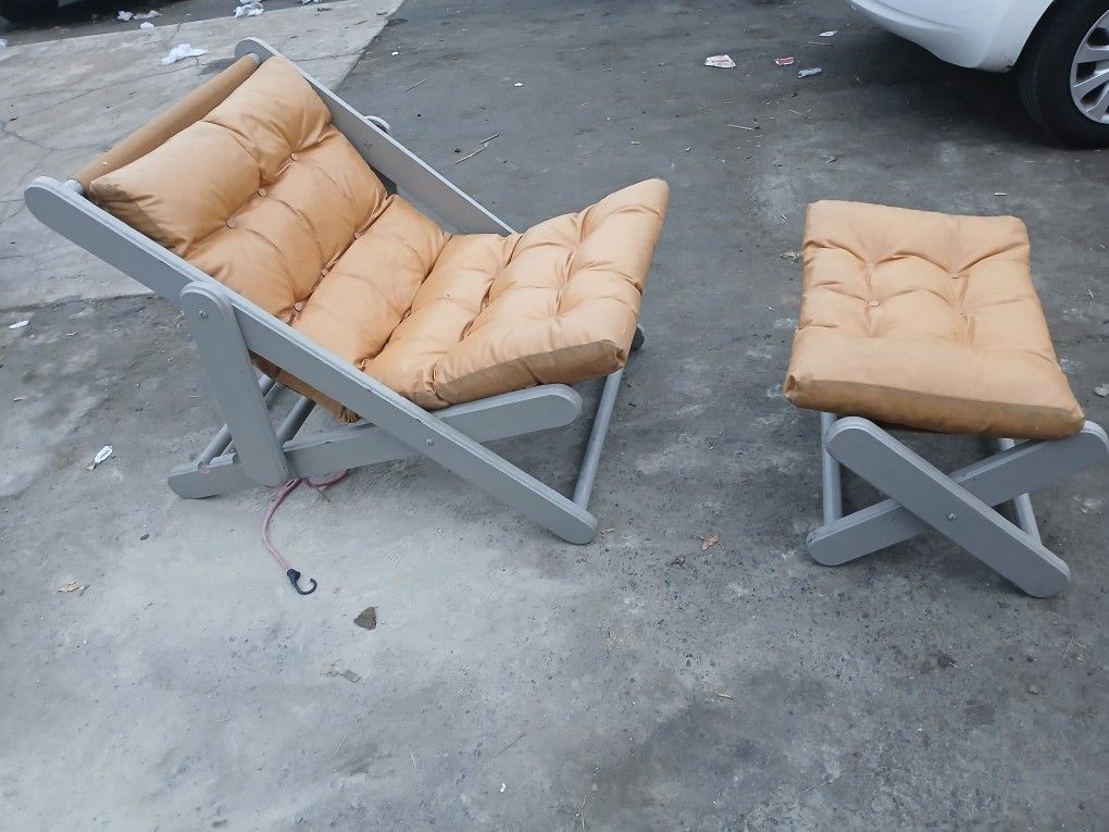 Folding Chair And Folding Foot Stool