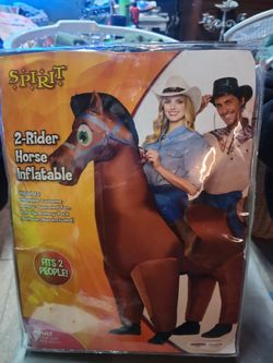 2 rider inflatable horse costume