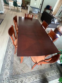 Dining table and chairs