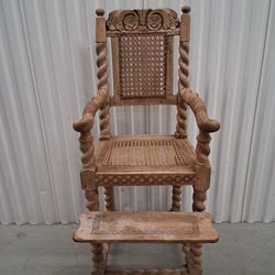 HIGHLY  CARVED  ANTIQUE  HIGHCHAIR