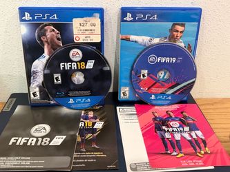 PS4 FIFA 18 & FIFA 19 Video Games Bundle
