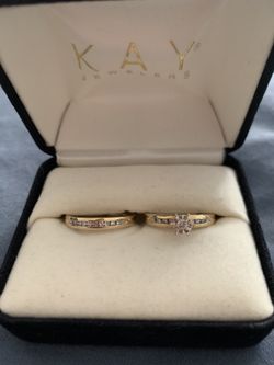 Yellow Gold Engagement Ring Set