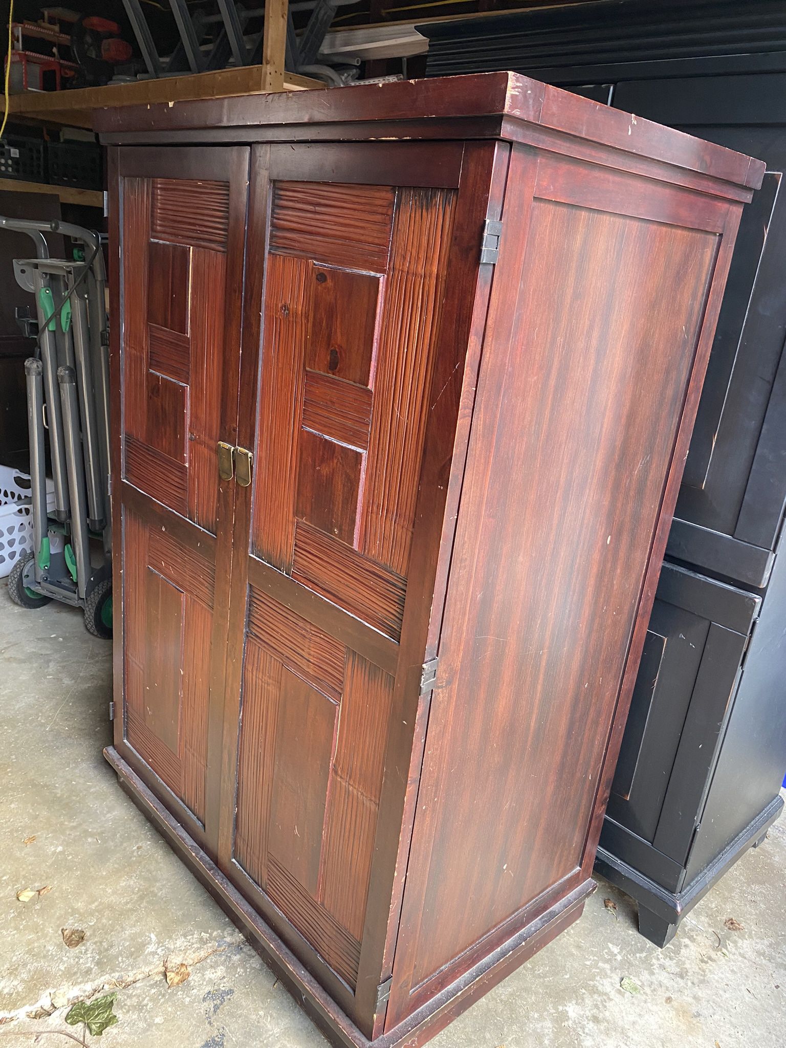Pier One Small Armoire And Matching End Table 