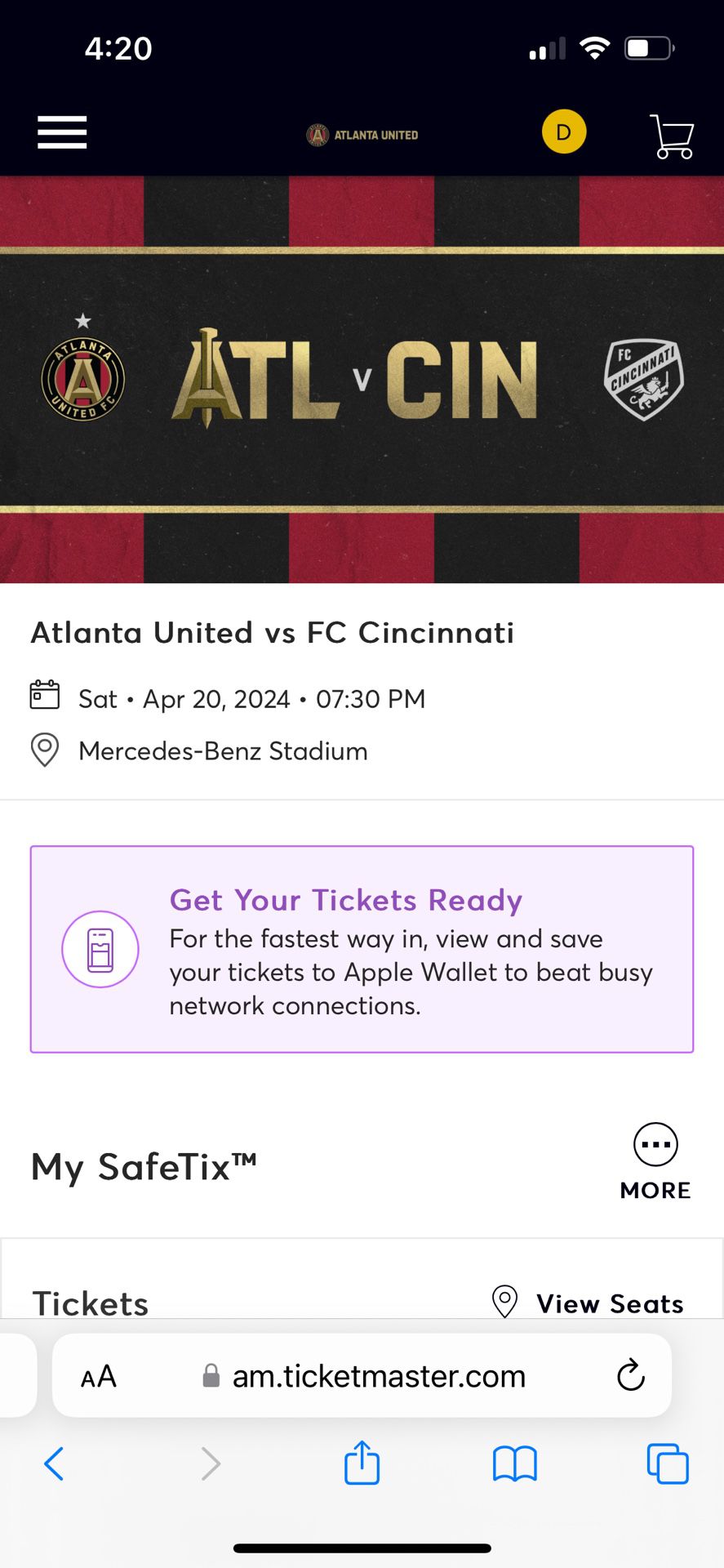 ATL v. CIN 4/20…Atlanta United Match