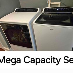 Excellent Whirlpool MEGA SIZE Washer And Dryer Set. Delivery Warranty