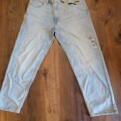 LEVI 550 92 Relax Taper Paint Splatter Blue Jeans  Men 34x30