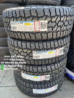 285/70/17 Falken Wildpeak AT4 New Set of Tires Installed and Balanced Set de Llantas Nuevas Instaladas y Balanceadas