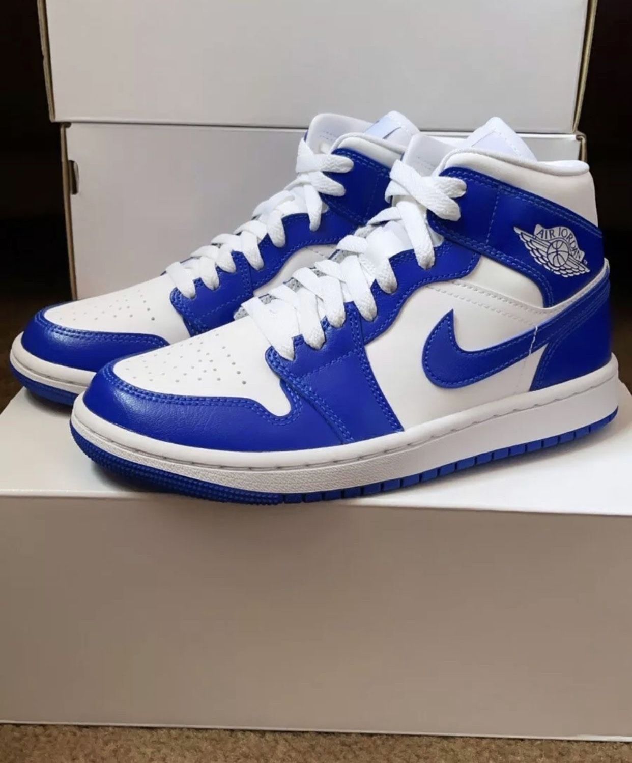 Nike Air Jordan 1 Mid Kentucky Royal Blue 10 Wmn
