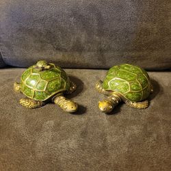 Bombay Brass and Enamel Sea Turtle Tea light candle holders - Mother and Baby