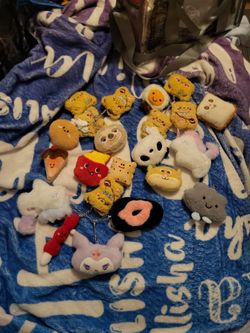 Mixed Lot of Mini Plush Keychains and Plushies