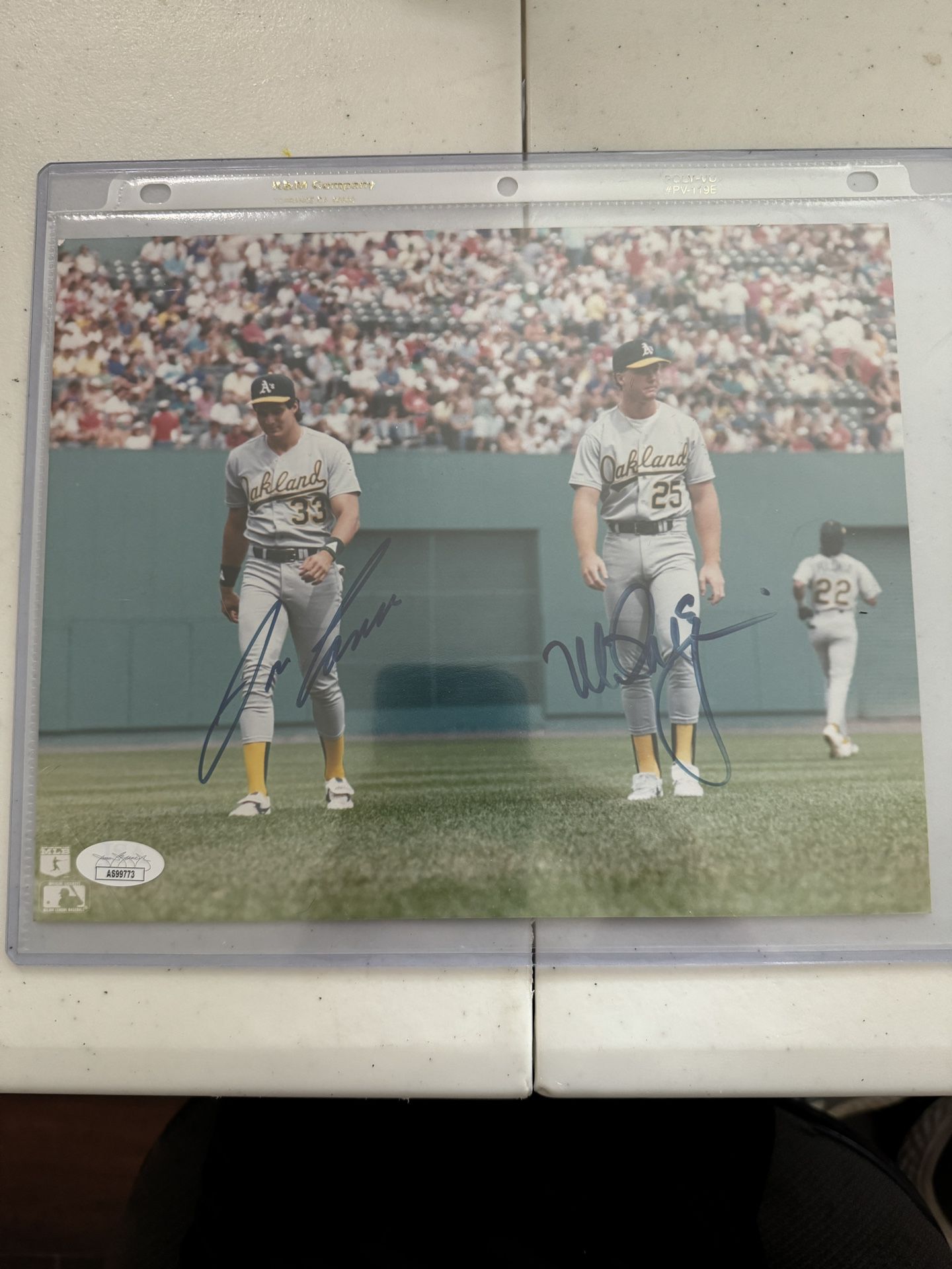Jose Canseco Mark McGuire “Bash Brothers” Signed / Autographed JSA Certified Photo