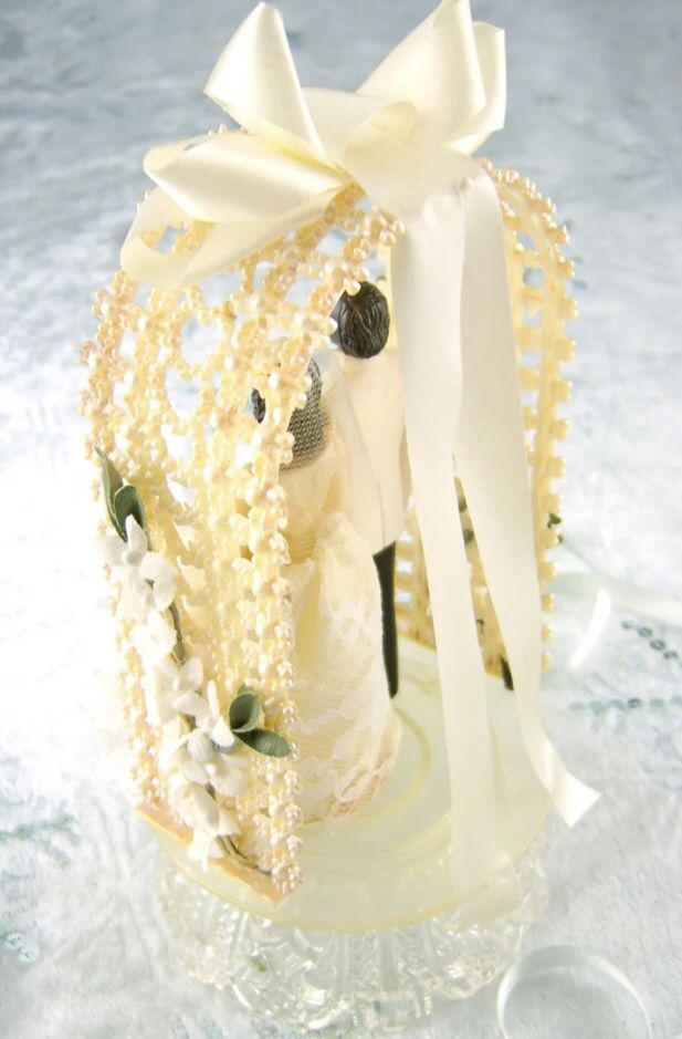 Vintage Wedding Cake Topper 1960s