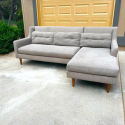 FREE DELIVERY-West Elm Grey Sectional Sofa!!