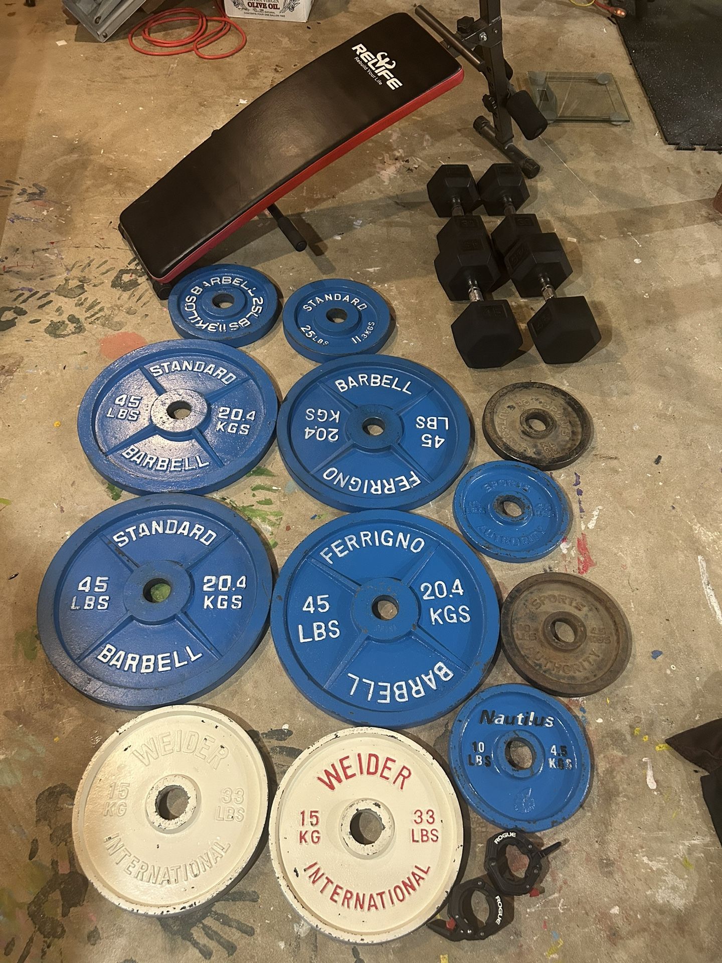 Gym Weights And Bench