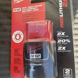 MILWAUKEE  M12 2.0 BATTERY