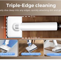 Wet Dry Vacuum Cleaner, Cordless Vacuum Mop Combo for Hard Floors, 23000Pa Powerful Suction, 180° Lay-Flat, Self-Cleaning Floor Washer with 45 Min Run