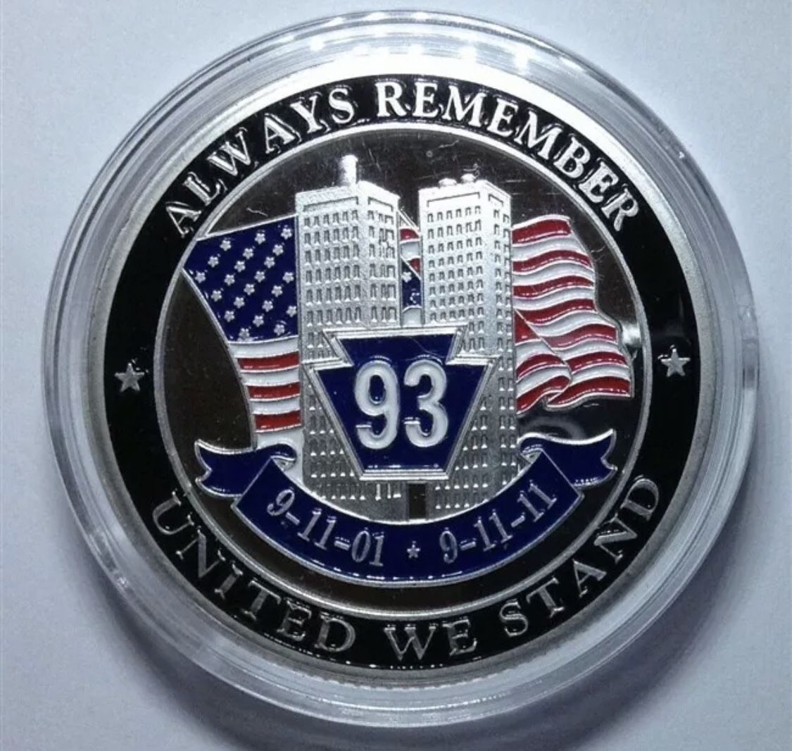 Colorized 1 Troy oz .999 Fine Silver Bullion Round, "Always Remember 9/11" Round. 911