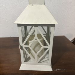 Decorative LED Metal/Glass Lantern with Flameless Candle Window Design-Wedding