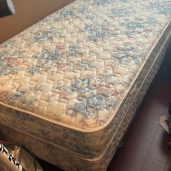 Twin Size Bed, Frame And Box Spring 