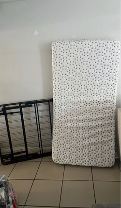 Twin mattress and bed frame