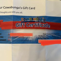 Cowabungas Gift Certificate $50 