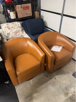 modern swivel barrel chair