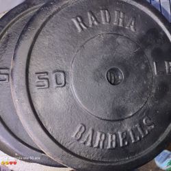 Pair of 50lb Standard 1" Barbell Weights