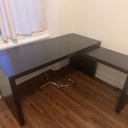 Black IKEA MALM Desk