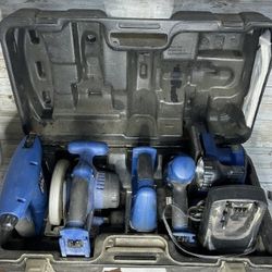 Delta Shopmaster 5 Piece 18V Blue Tool Kit Set