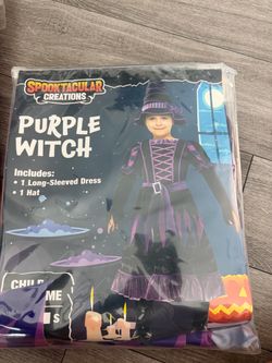 Spooktacular purple witch Costume for Girls Toddlers