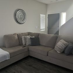 Beige Sectional couch 