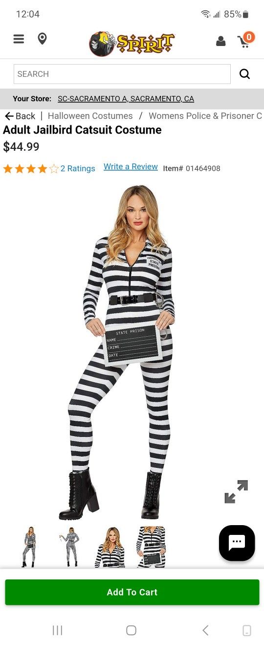 Spirit "Lock Me UP" Halloween Costume