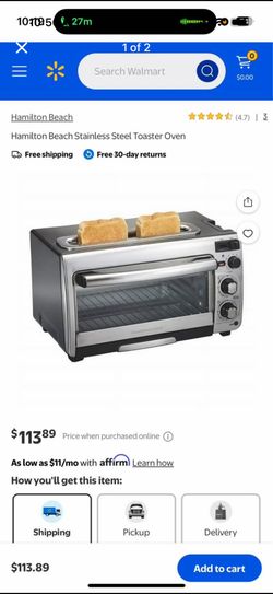 Hamilton beach toaster oven 2 in one toaster/ mini oven