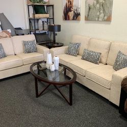 Ivory Sofa And Love Seat 