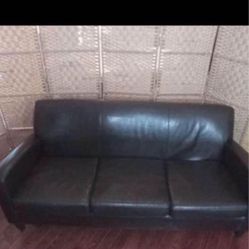 BROWN LEATHER COUCH - Used In Good Condition 