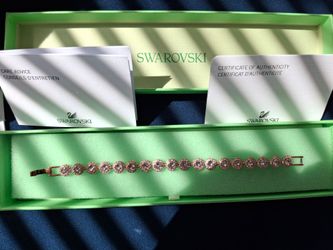 Swarovski Crystal Tennis Bracelet Rose Gold