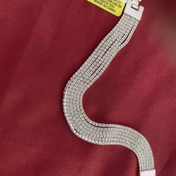 Charter Club Silver-tone Pave Mesh Link Bracelet 