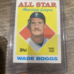 Wade Boggs 1988 All Star Topps Card 