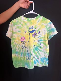 Sesame Street Cookie Monster Tie-Dye T-Shirt - Size XS