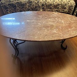 Coffee Table  Stone Surface Length 48” Wideth 30” Height 15.5”