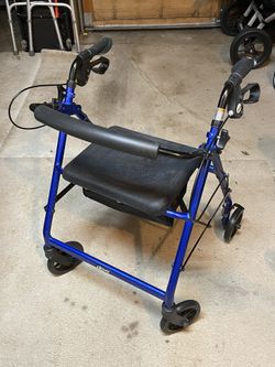 Drive R726BL Wheel Folding Walker, Adjustable Arms - Excellent Condition