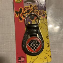 Vintage Leather GTO KEY chain