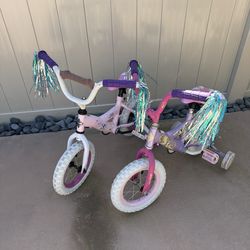 Two 12” Girl Bikes $60 cash for both
