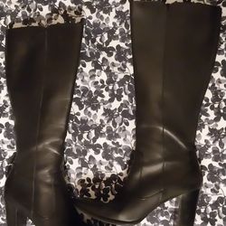 Harold's Knee High/Tall Black Leather Boots