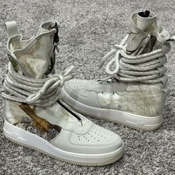 Men’s NIKE ‘SF Air Force 1 High’ Realtree Light Bone Sneakers Size US 8.5 