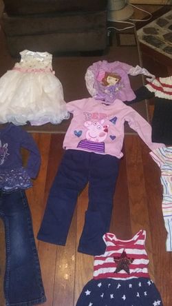 Girls size 4t .shirts .dresses.skirts.are $1 pjs$2 ..coats. Jackets and jeans $5.